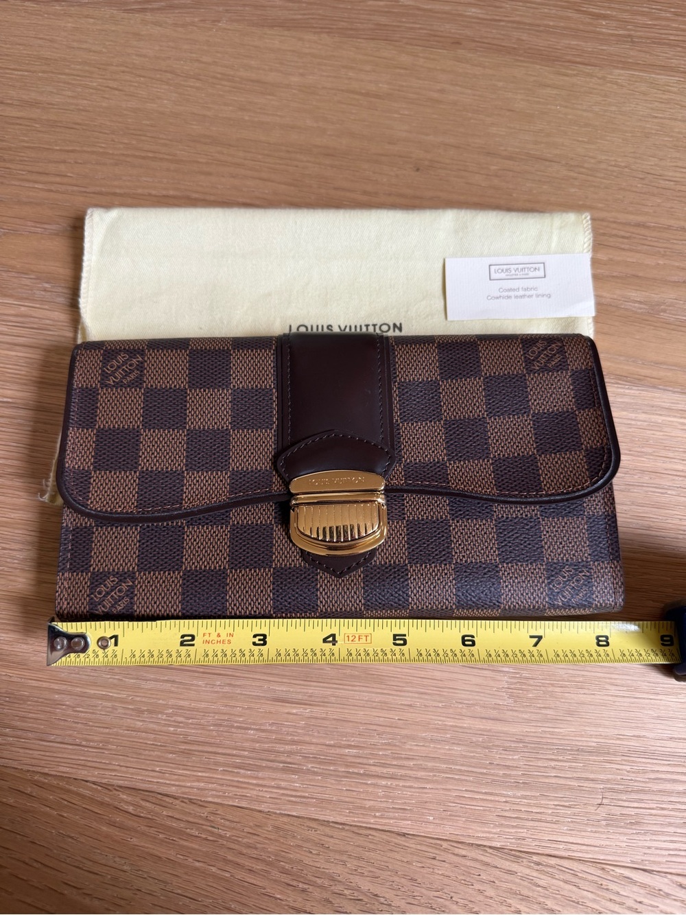 Louis Vuitton Brown Damier Ebene Portefeuille Sistina Wallet 2009 - Picture 12 of 15